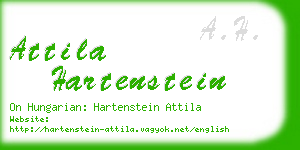 attila hartenstein business card